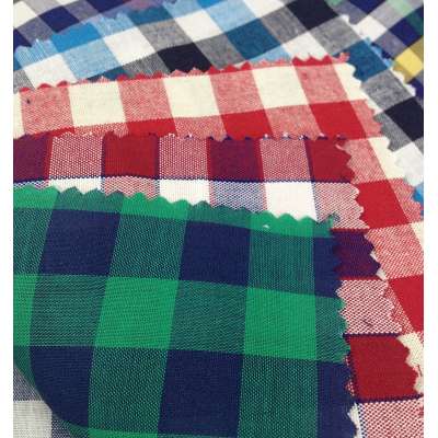 Yarn dyed check cloth for jean pants pocketing